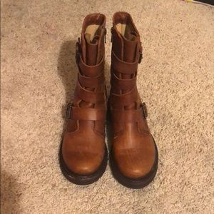 Frye Veronica Tanker Boot in Cognac Size 6